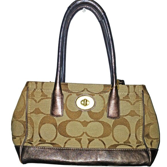 Coach Designer Signature Tote Handbag - Picture 1 of 3